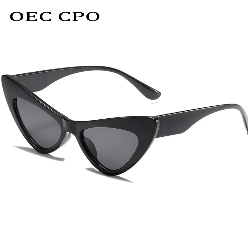 

OEC CPO Fashion Cat Eye Sunglasses Women Brand Designer Retro Punk Sun Glasses Female Trendy Shades UV400 Oculos De Sol Feminino