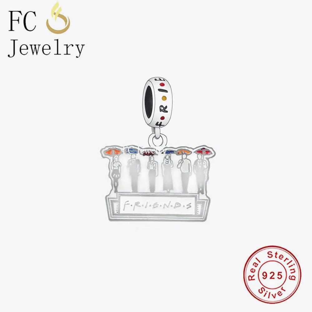 

FC Jewelry Fit Original Pandora Charm Bracelet Real 925 Silver Best Friends With Umbrella Bead For Making Women Berloque 2021