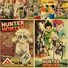 Винтажные постеры HUNTER x HUNTER в стиле японского аниме, ретро, крафт-бумага, принты, домашняя комната, бар, Настенный декор, плакат, художественная живопись