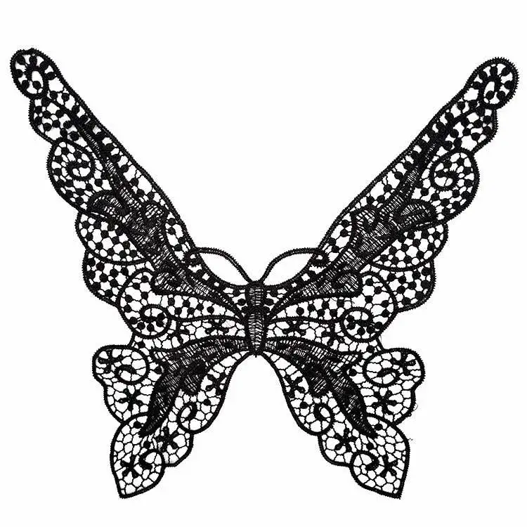 С вышивкой с круглой горловиной для творчества искусственные Съемная воротники