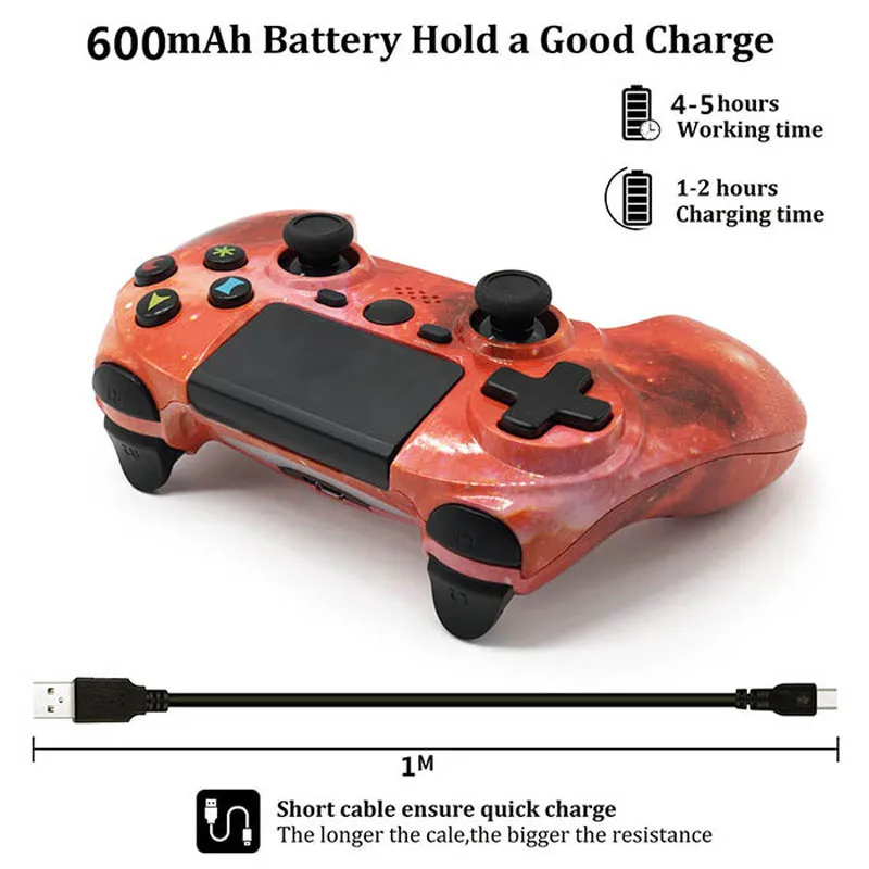 K ISHAKO 1 шт./2 шт. беспроводной Bluetooth 4,0 для playstation игр ps4 DualShock4 геймпад playstation 4 ДЖОЙСТИК компьютер звезда красный