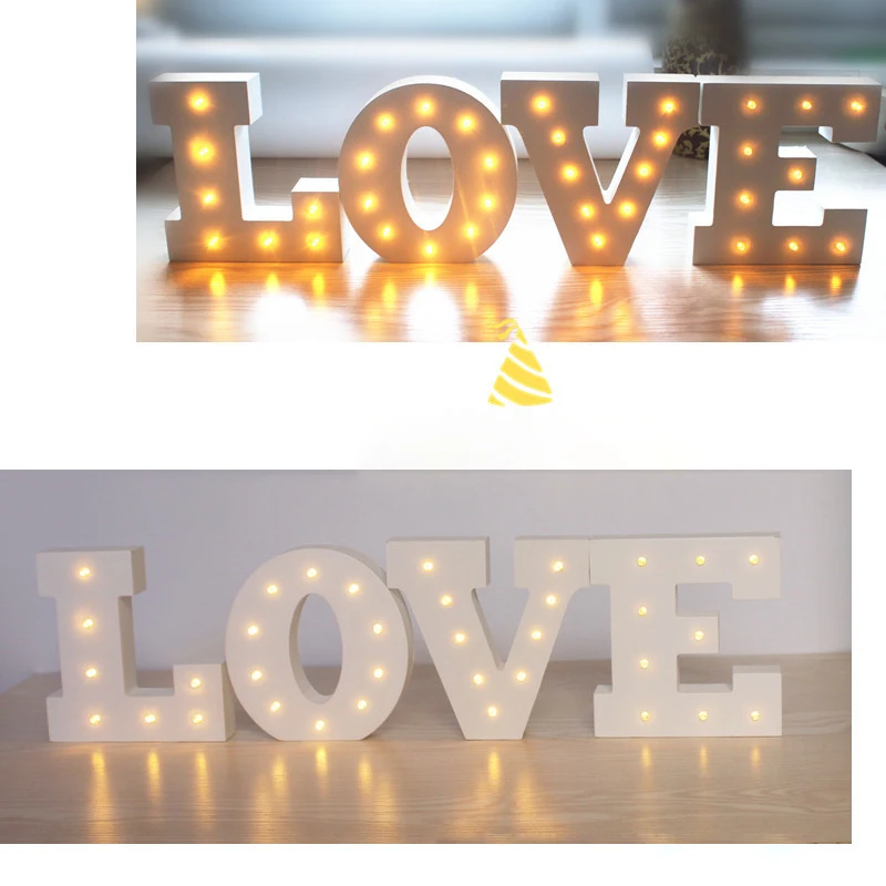 Цифровое свадебное украшение Flone 15 см Рождественский деревянный светодиодный