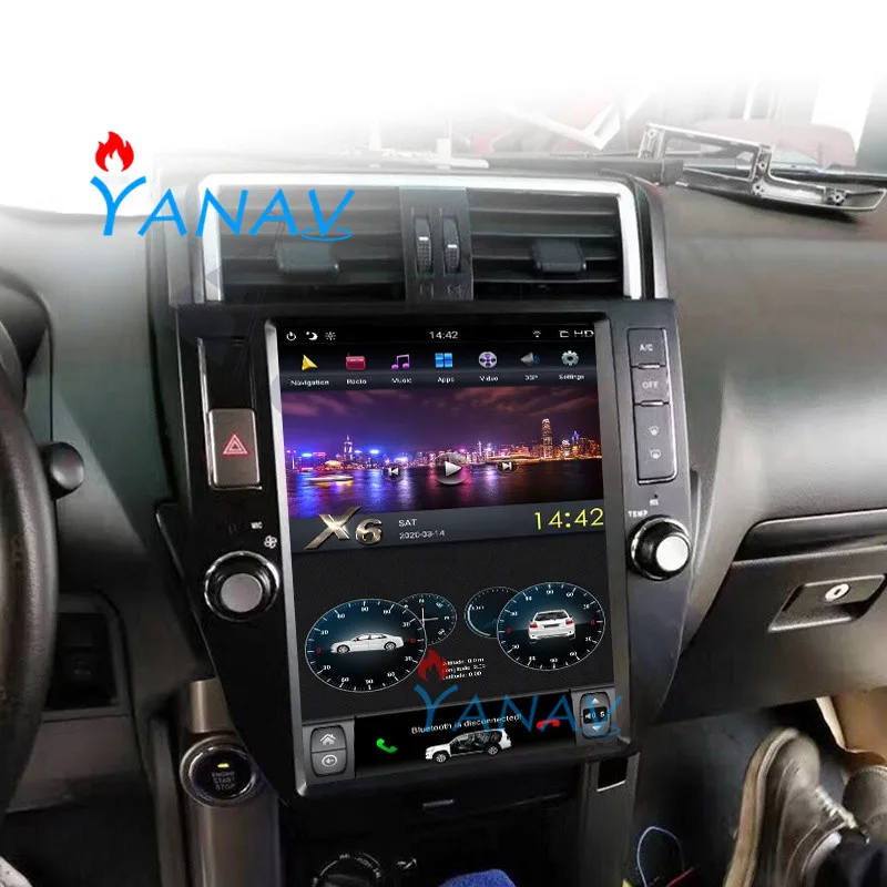 Автомобильный мультимедийный плеер Tesla Style Автомагнитола для TOYOTA Land Cruiser Prado 2014 2016