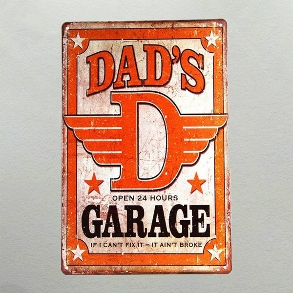 

Fashion Print Vintage Home Decor Dad Garage Metal Tin Sign Art Wall Decor Funny Humorous