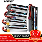 Аккумуляторная батарея HRB 6S 4S 3S lipo 2200 мА  ч, 3300 мА  ч, 4000 мА  ч, 5000 мА  ч, Разъем XT60 Deans для дрона Arrma Losi, грузовика, лодки