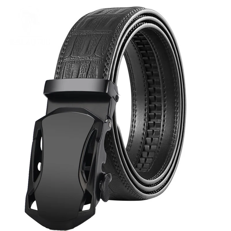 Известный бренд черный ремень для мужчин высокое качество натуральная кожа