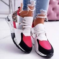 women sneakers 2021 pu leather textile combination shallow sports women shoes thick sole comfortalble womens vulcanize shoes