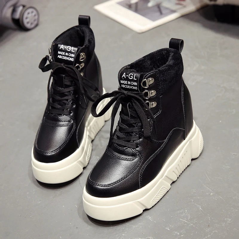 2020 женские зимние повседневные ботильоны на платформе Женские осенние кроссовки