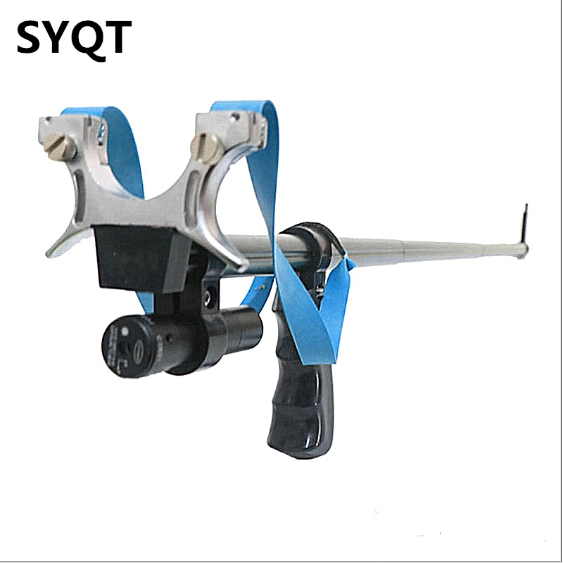 High Precision Telescopic Red Laser Slingshot with Straight Rod and High Power 
Rubber Band - Stainless Steel Outdoor Hunting Catapult image 2