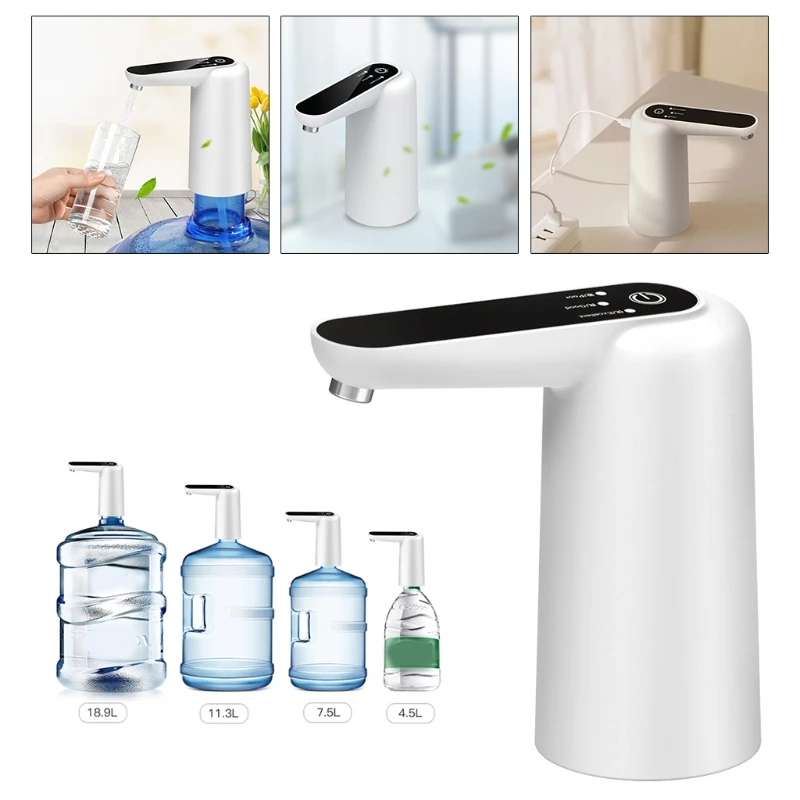 

Automatic Water Dispenser Mini Barreled Water Electric Pump USB Charge Portable X37C