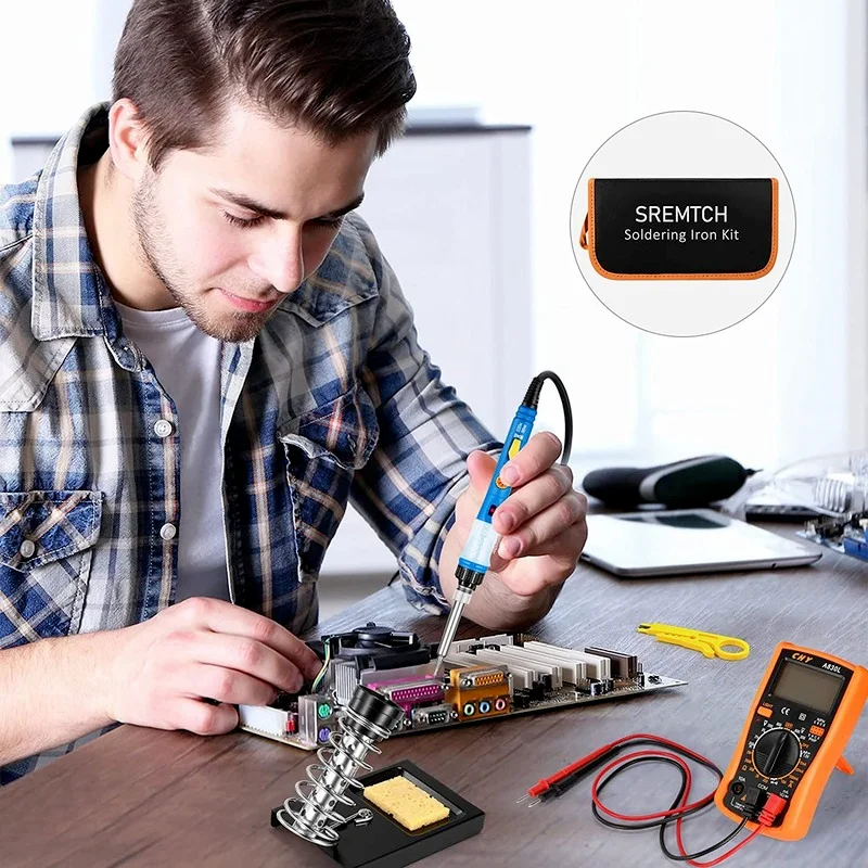 

Newest Soldering Iron kit Adjustable Temperature Solder Iron 60W 220V/110V Electric Soldering Gun Welding Repair Tools