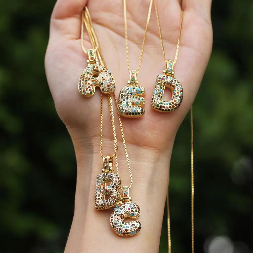 Модная коллекция хип хоп ожерелье с разноцветным фианитом и кристаллом Золотое