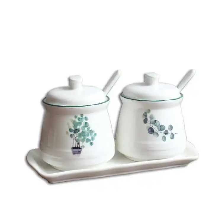 

Jars Salt Bottles Seasoning-Box Cumin-Powder Spice-Jar Pepper Ceramic Kitchen