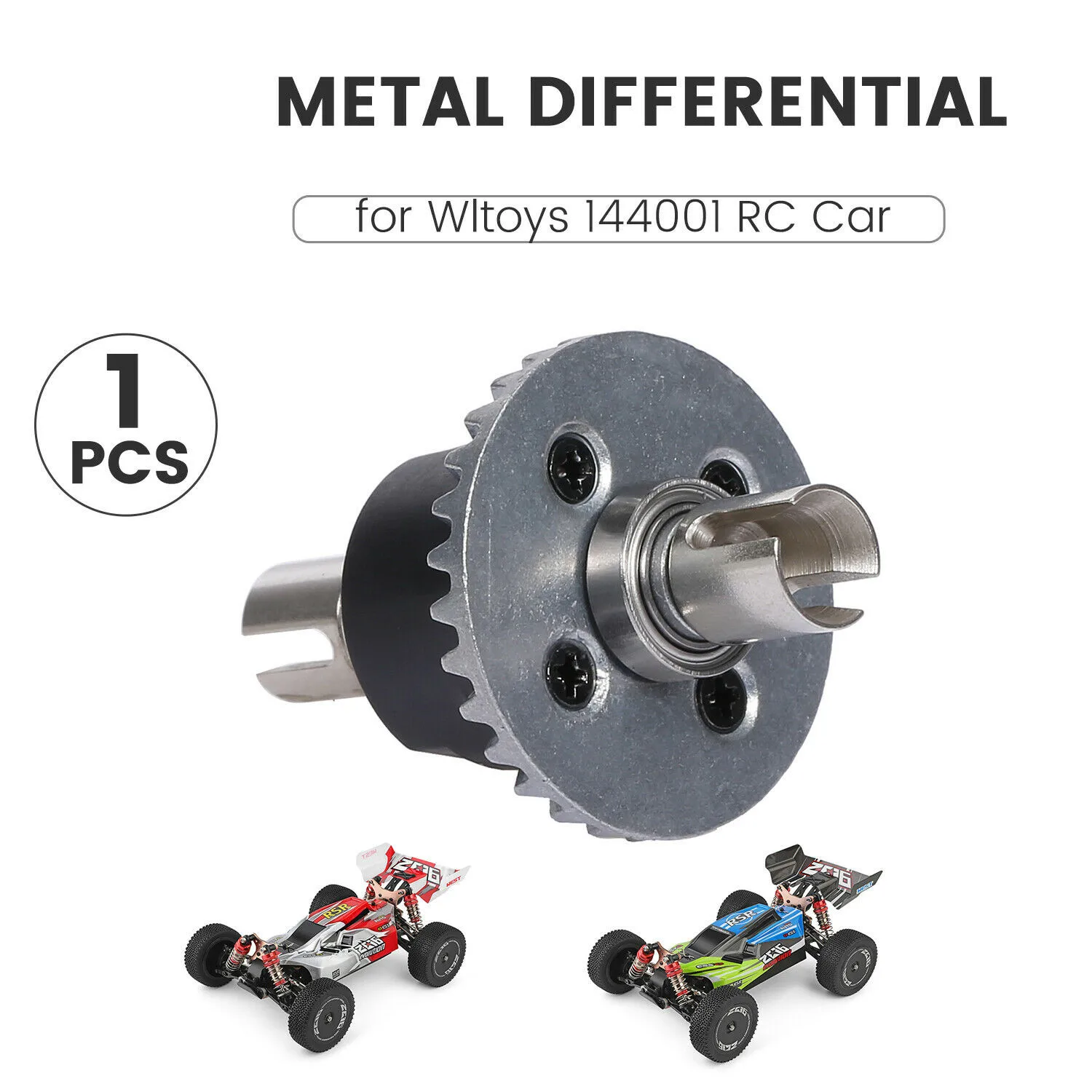 

Wear-Resistant Upgrade Zinc Alloy Differential Gear For Wltoys 144001 1/14 2.4GHz RC Buggy Car
