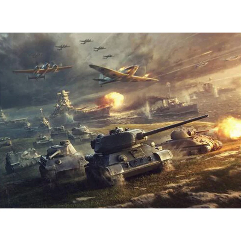 

Алмазная 5D картина «сделай сам», 3D-картина с полными кругами, «танк-машина», 100%