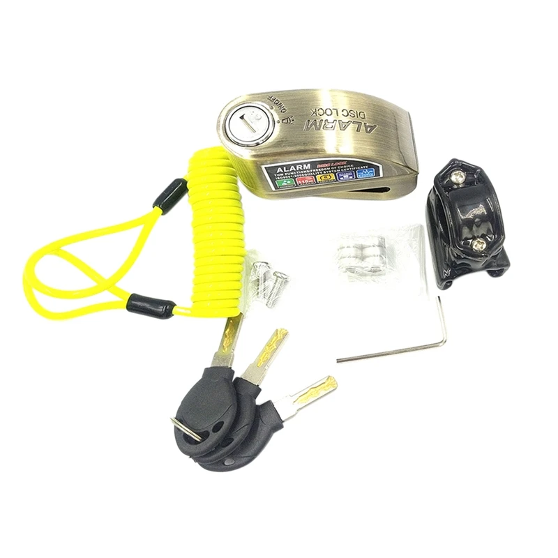 

Alarm Lock Waterproof Motorcycle Alarm Lock Bike Lock Security Anti-Theft Lock Moto Disc Brake Ock Auto Parts