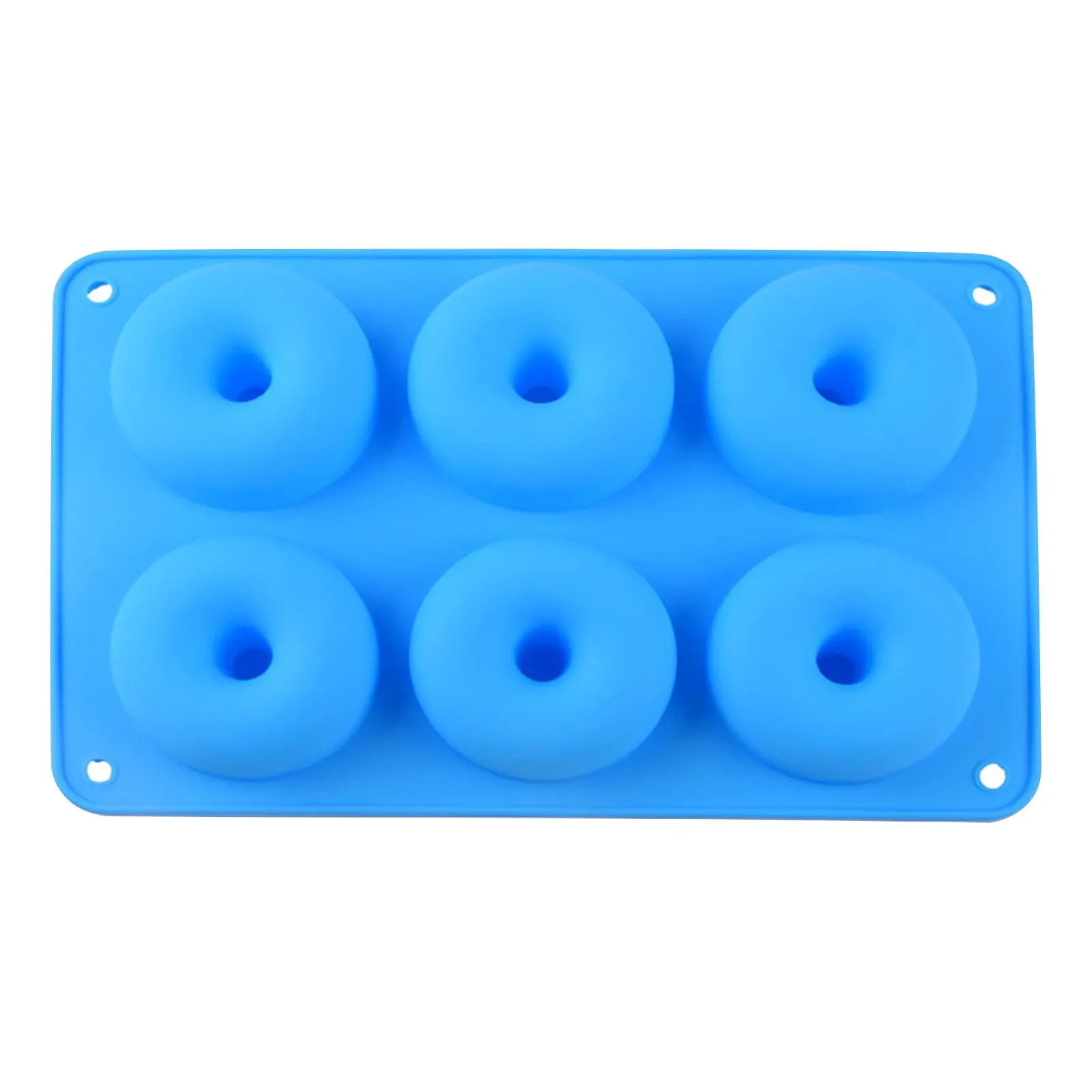 

6 Cavity Silicone Donut Baking Tray Non-stick Mold Bakeware Making Tool Baking Heat-resistant Reusable Biscuit Cake Tools #BL1