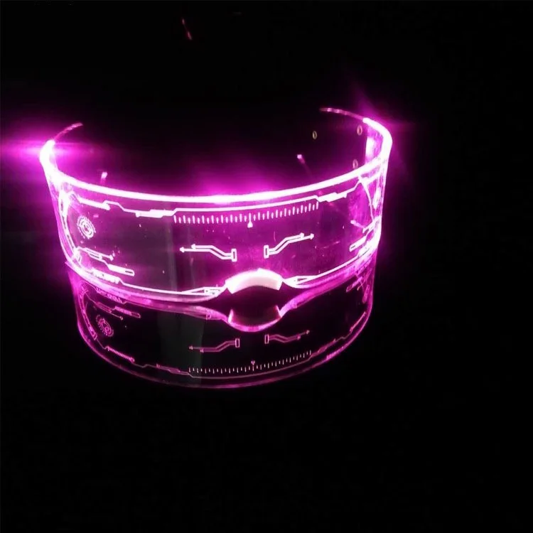 

LED Luminous Glass Wire Neon Party Luminous LED Glasses Light Up Glasses Rave Costume Party Decor Festival Supplies DJ SunGlass