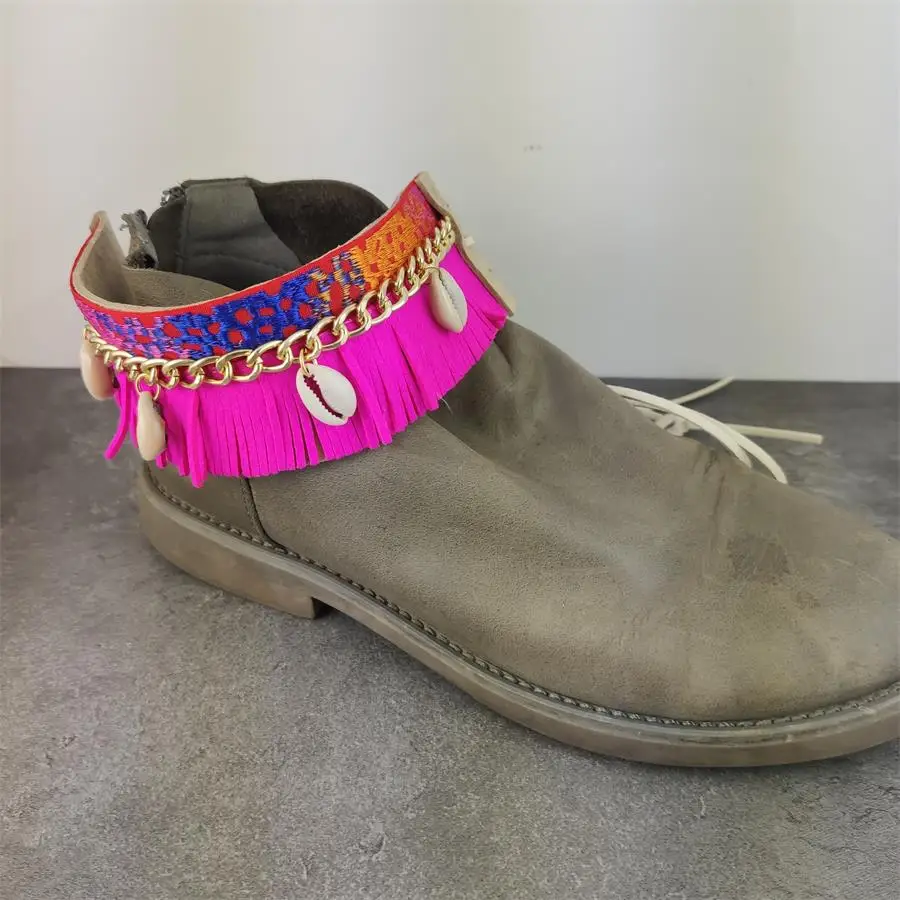 Новое поступление обувь на завязках с кисточками из розовой кожи позолоченная