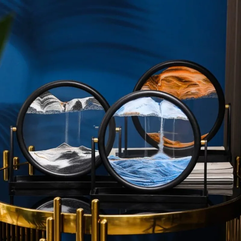 Новый вращающийся песочный пейзаж движущийся песок искусство круглые