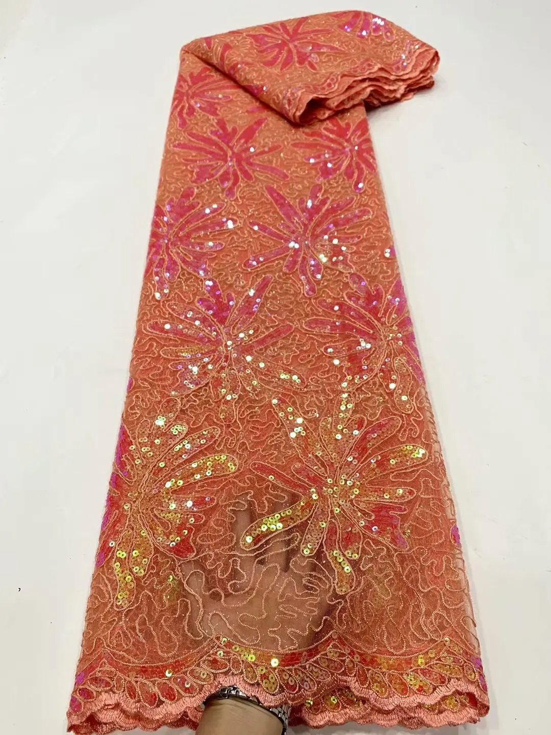 

Последний дизайн красивого цвета французское Сетчатое кружево с блестками горячая Распродажа Сетчатое кружево для женского платья 2021 выши...