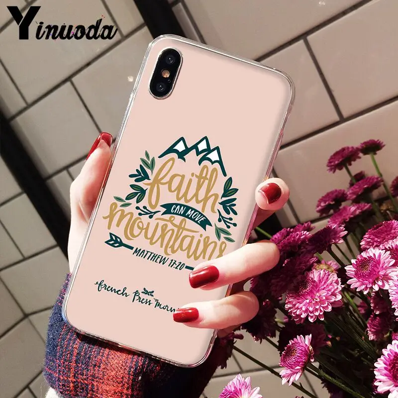 Yinuoda Bible verse Philippians Jesus Luxury Phone Cover for iPhone X XS MAX 6 6S 7 7plus 8 8Plus 5 5S XR 11 pro max | Мобильные