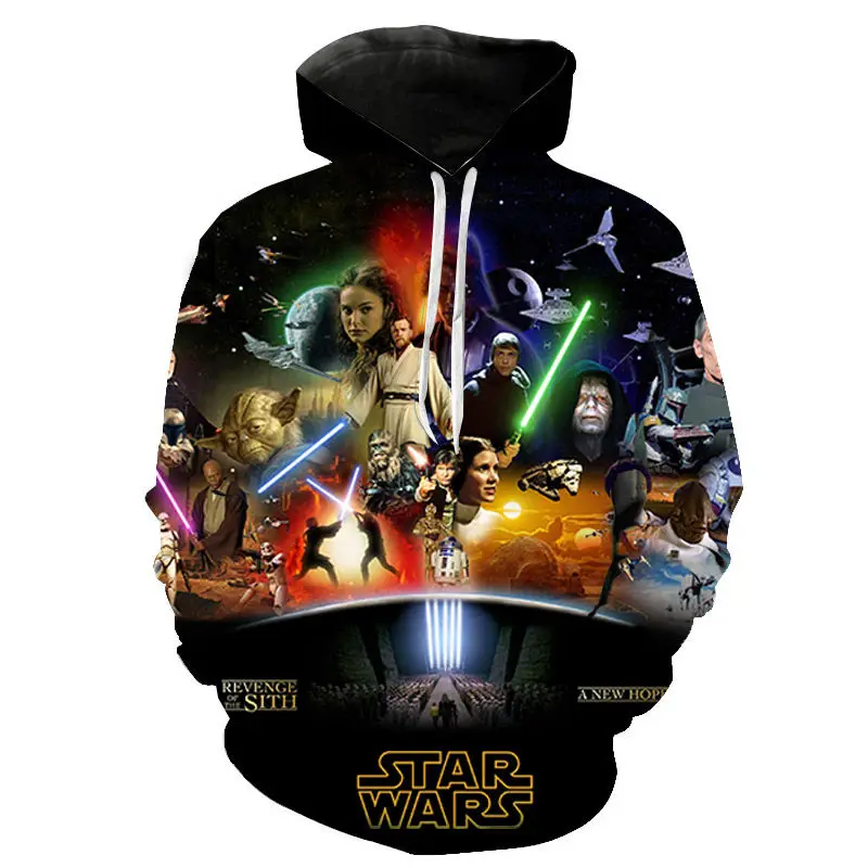 Новинка 2020 года толстовки star Wars для мужчин женщин и детей крутые свитшоты с 3D