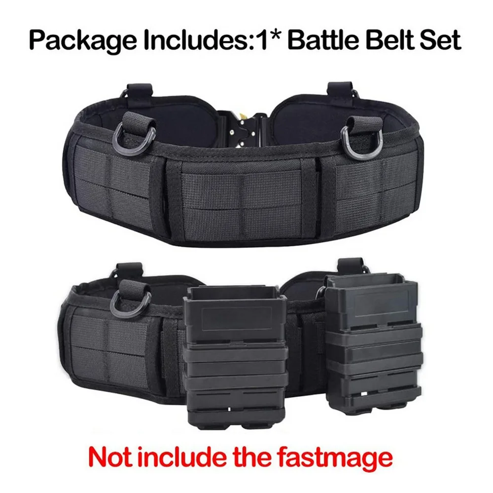 

Molle Waist Belt Tactical Outdoor Waist Belt Combat Soft Padded CS Multi-Use Equipment Airsoft Hunting Adjustable