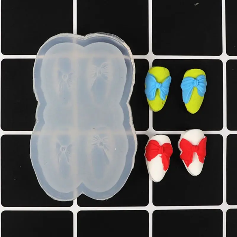 

5Pc Handmade Nail Bow Silicone Resin Mold Bowtie Carving Mold Nail Art Mould Kit 203B