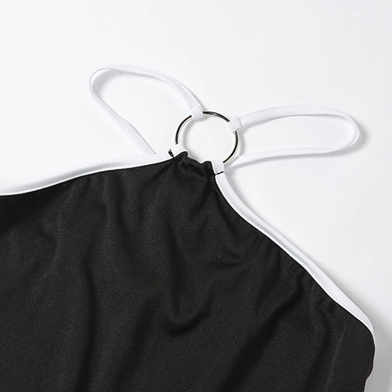 

Chic Sexy Backless Women Tube Camis Crop Top Fashion Ladies Streetwear Sleeveless Halter Sleeveless Camis Top Tees
