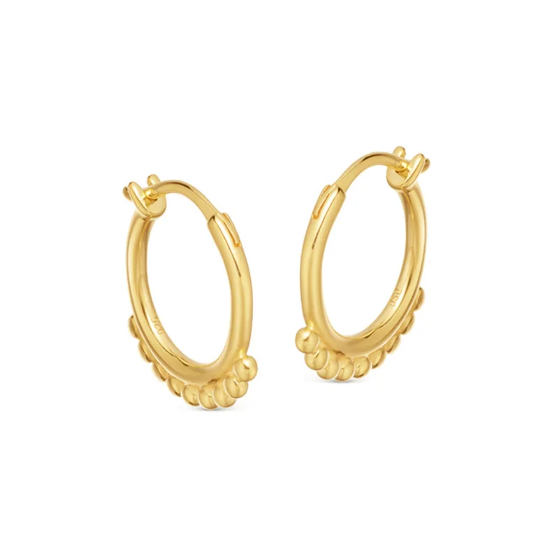 

Harlig sterling silver S925 gold color earrings small hoop earrings for women allergy free fashion jewelry trendy style