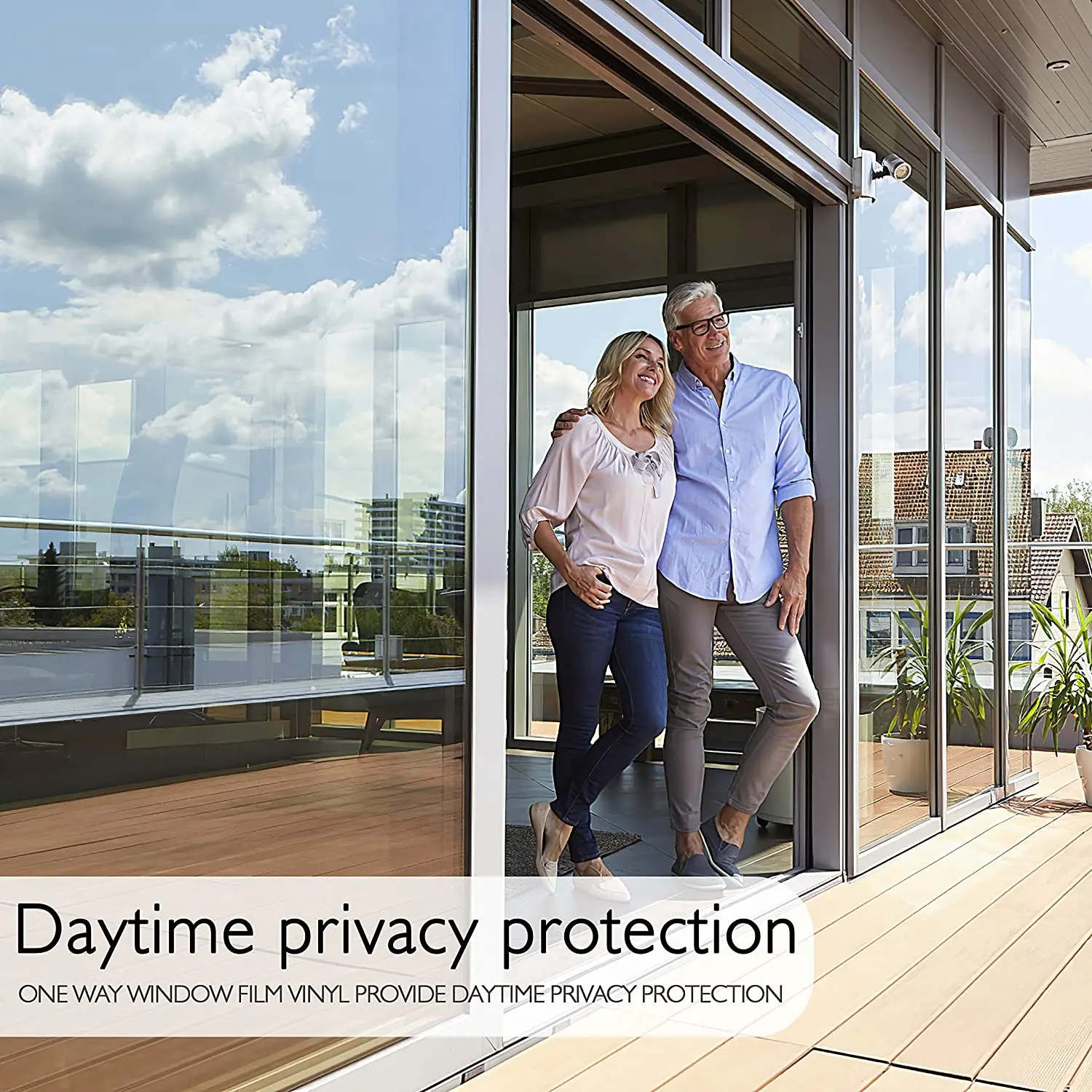 Односторонняя зеркальная оконная пленка YaJing витражная Солнцезащитная