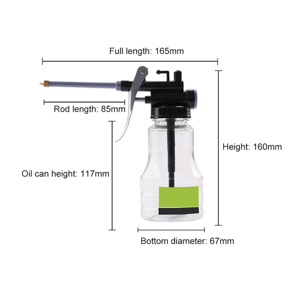 New Grease Gun Oil Pump 250ml Can Plastic Transparent Hose High Pressure Oiler Mini Injector |