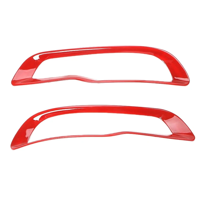 

Car Red Rear Fog Lamp Frame Rear Fog Lamp Cover Exterior Decoration Modified Accessories for Jeep Cherokee 2014-2018