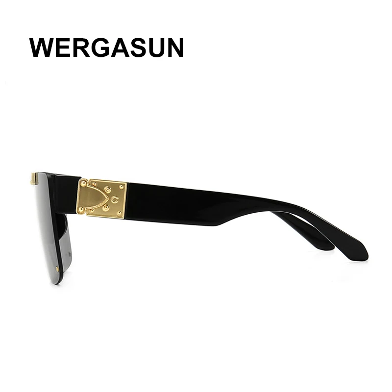 WERGASUN Квадратные Солнцезащитные очки в стиле стимпанк для мужчин и женщин модные