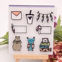 1pc animal transparent stamp transparent silicone stamp cutting diy scrapbooking rubber coloring embossed diary decor reusable
