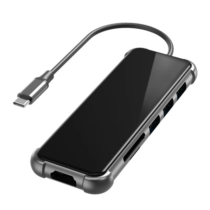 

HDMI-совместимый Адаптер Hub Type-C 6 в 1 для USB 3,0, USB 2,0, TF SD-ридер, Type-C Hub для адаптера, 4K x 2K(3840X2160)