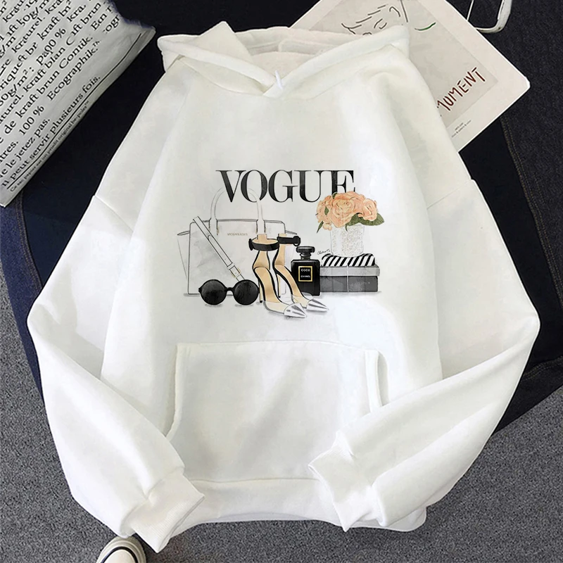 

Casual Female Mujer Korean Ladies Top Harajuku 2021 Spring Autumn Hoodies Women Fashion VOGUE Printed Sweatshirt Women