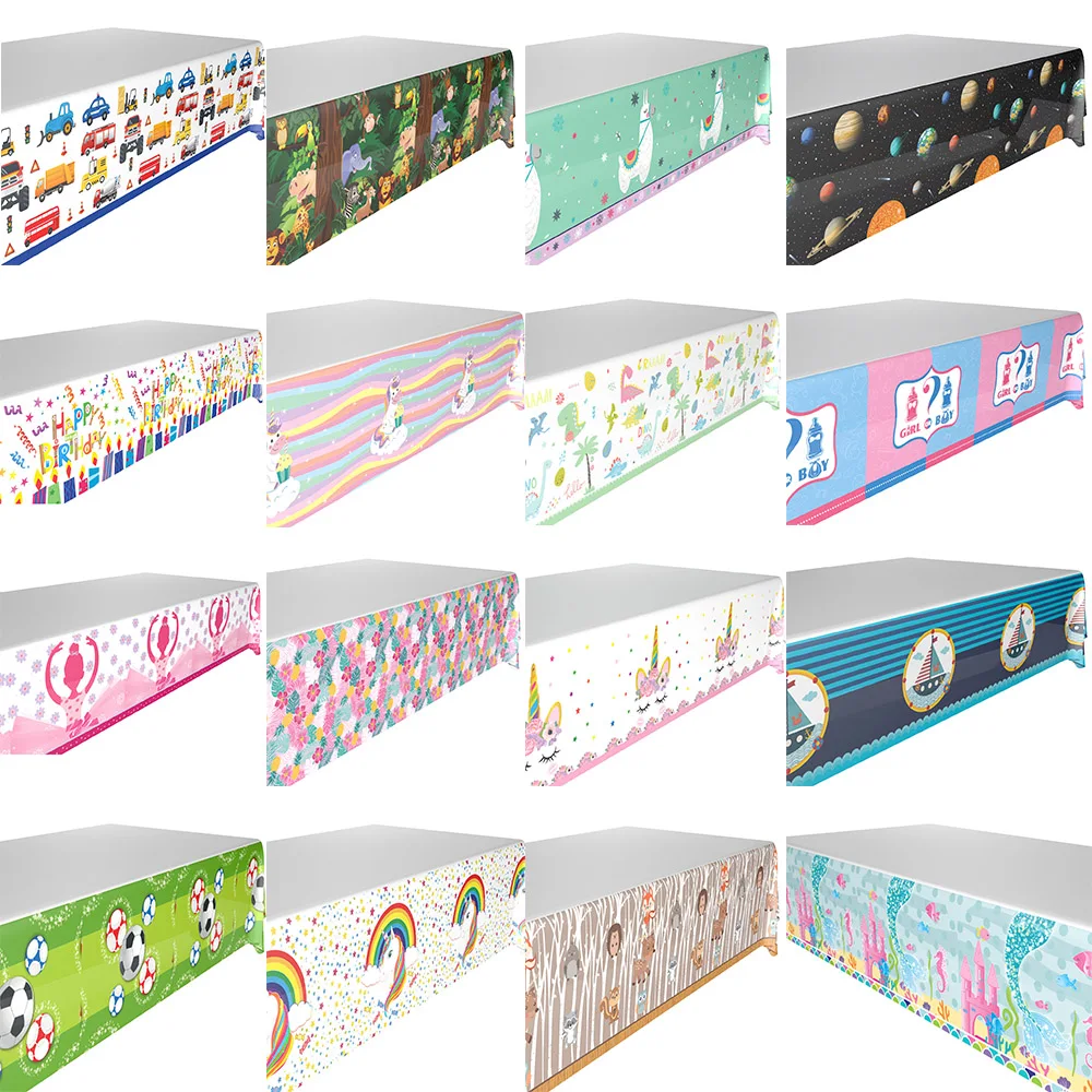 Мультяшная тематика скатерти для вечеринки одноразовые принадлежности детские