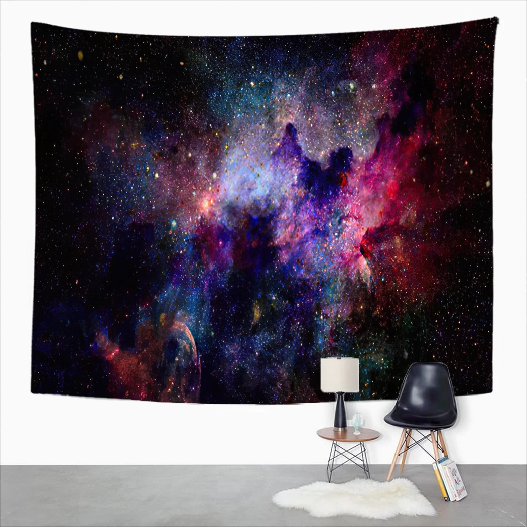 

Psychedelic Galaxy Nebula tapestry wall hangings for Bedrooms Living Rooms and Dormitories sofacover wall cloth