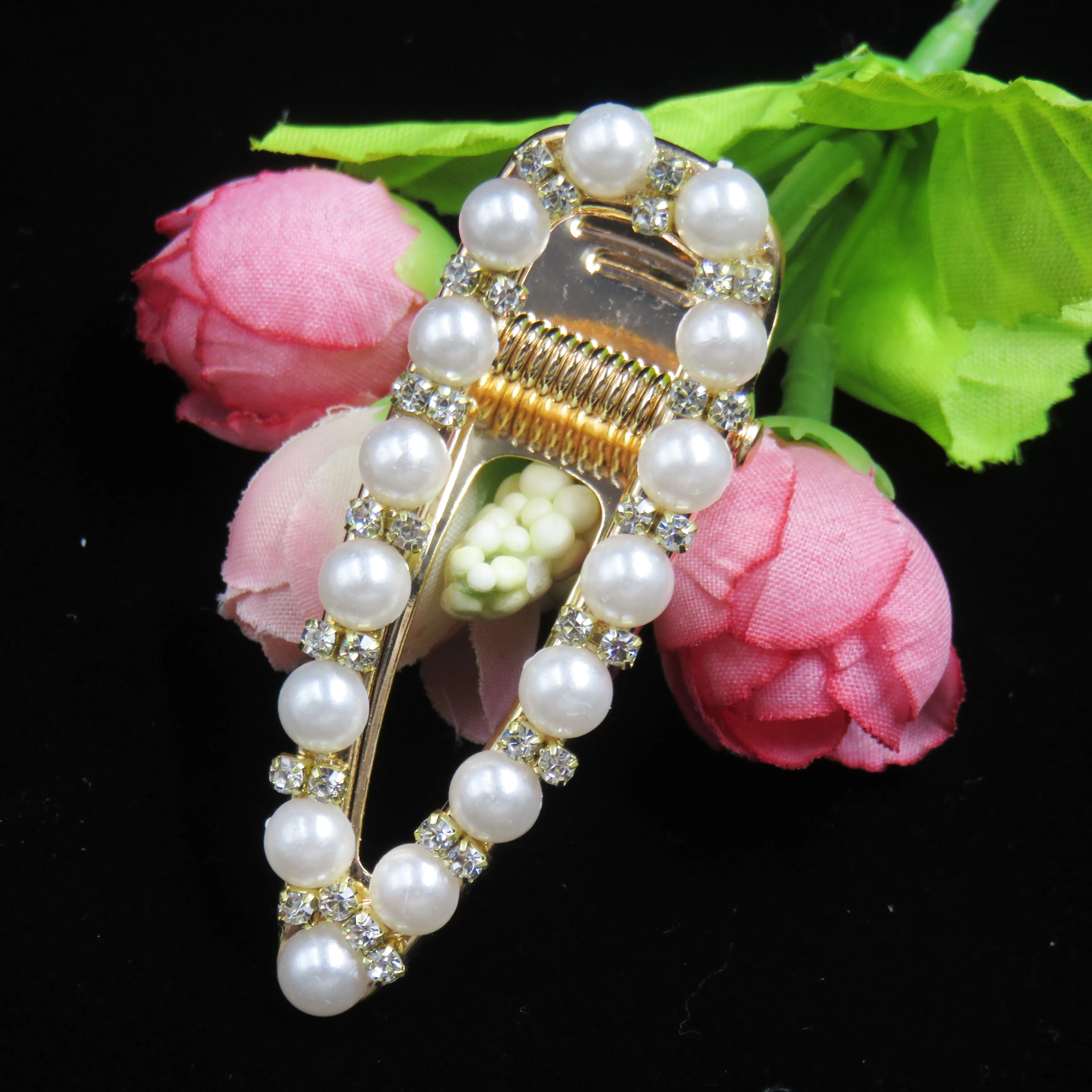 

Заколка для волос женская, с жемчугом, 12 шт./лот