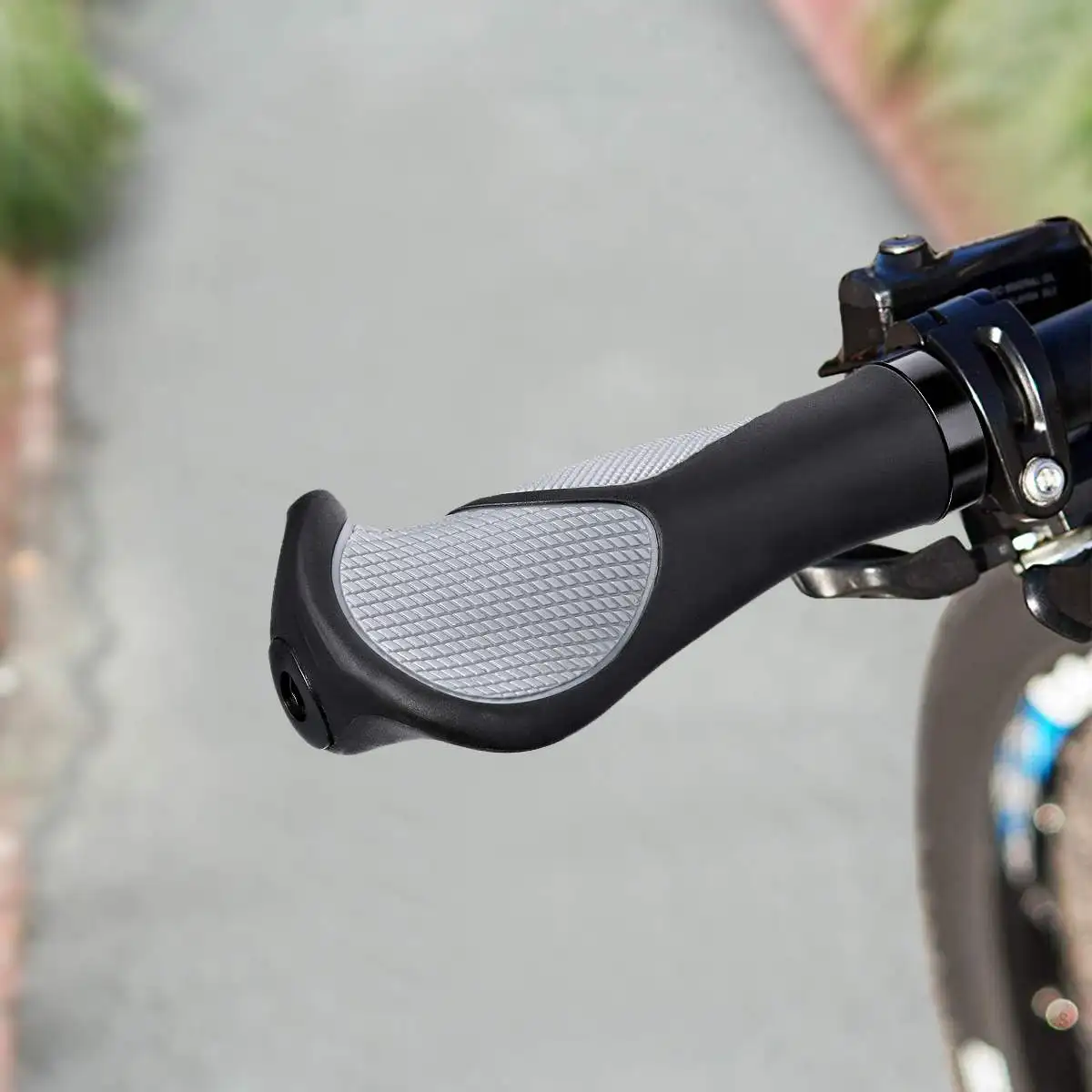 

OUTERDO Bike Handlebar Grips Ultralight Waterproof Outdoor Non-Slip 14cm Length Cover Mountain Road Bicycle Grips Accessories