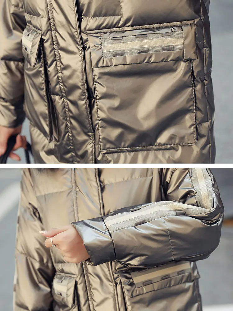 

2020 New Winter Down Cotton Warm Jacket Women's Long Puffer Coat Korean Fashion Ladies Coats and Jackets Slim Hooded Bubble Coat