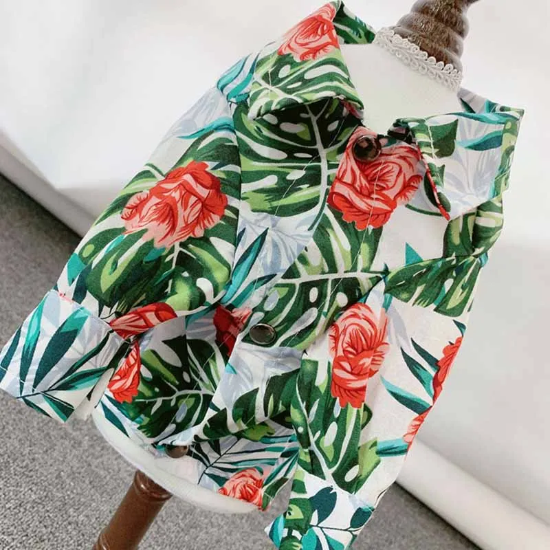 Рубашка для питомца в гавайском стиле одежда средних и больших собак лабрадор