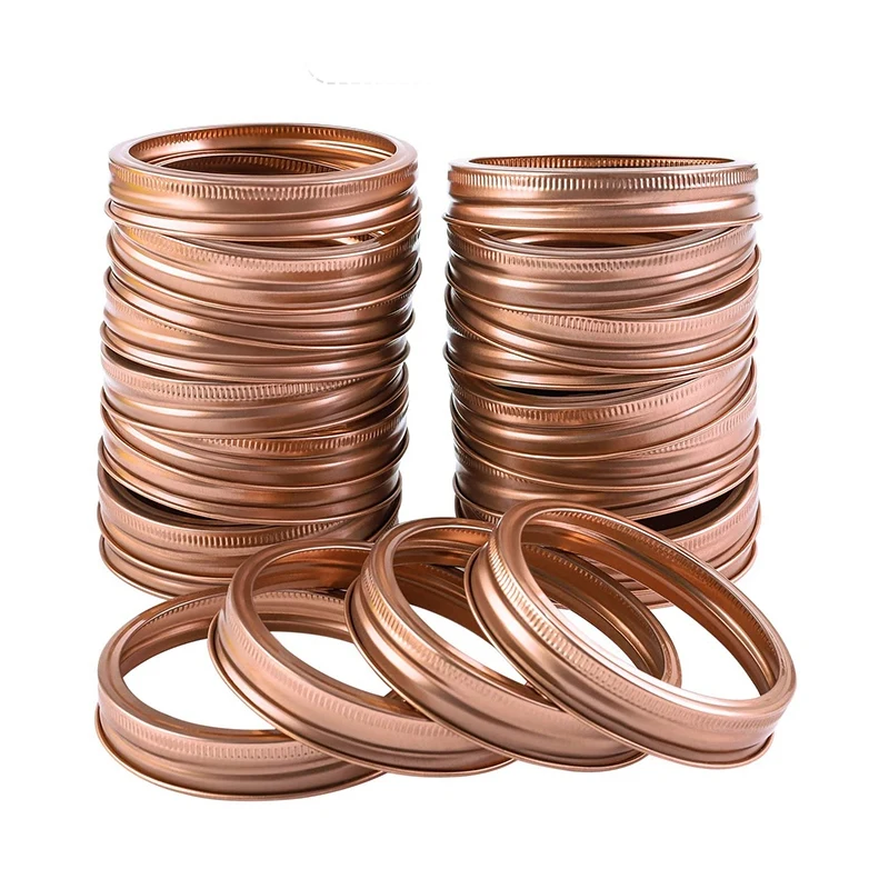 

24 Pack Wide Mouth Mason Jar Lids Rings Metal Tinplate Split-Type Sealing Lids Rings for Food Jars