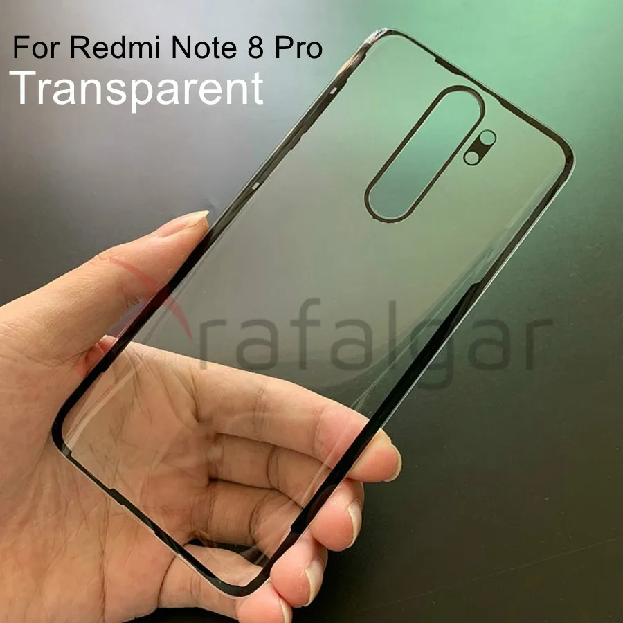Задняя панель 8T для Xiaomi Redmi Note8 Note 8 Pro стеклянная крышка батарейного отсека задняя