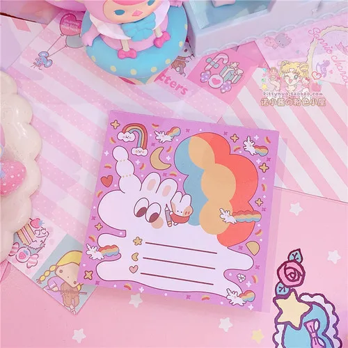 unicorn 80 листов каваи хлеб кролик блокнот школьный планировщик DIY Бумага для записей Липкие заметки Escolar Papelaria подарок для детей - Цвет: unicorn