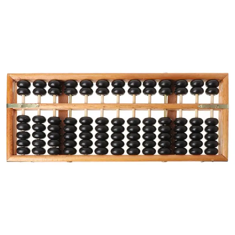 

H05B Portable Chinese 13 Digits Column Abacus Arithmetic Soroban Calculating Counting Math Learning Tool for Children
