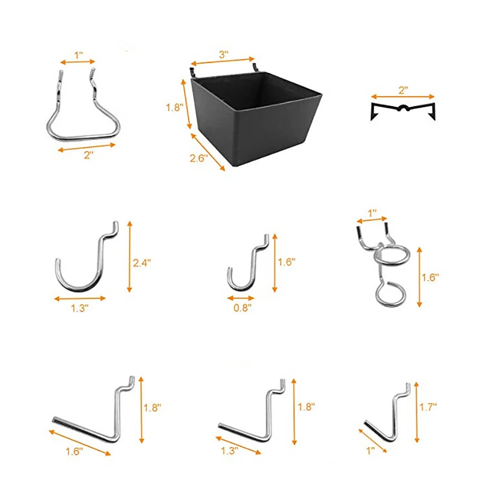 80 шт Нержавеющая сталь колышки доска Pegboard Крючки гаражных работ хранение в