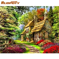 ruopoty 5d full square diamond painting house landscape sale diy embroidery decoration for home wall art needlework